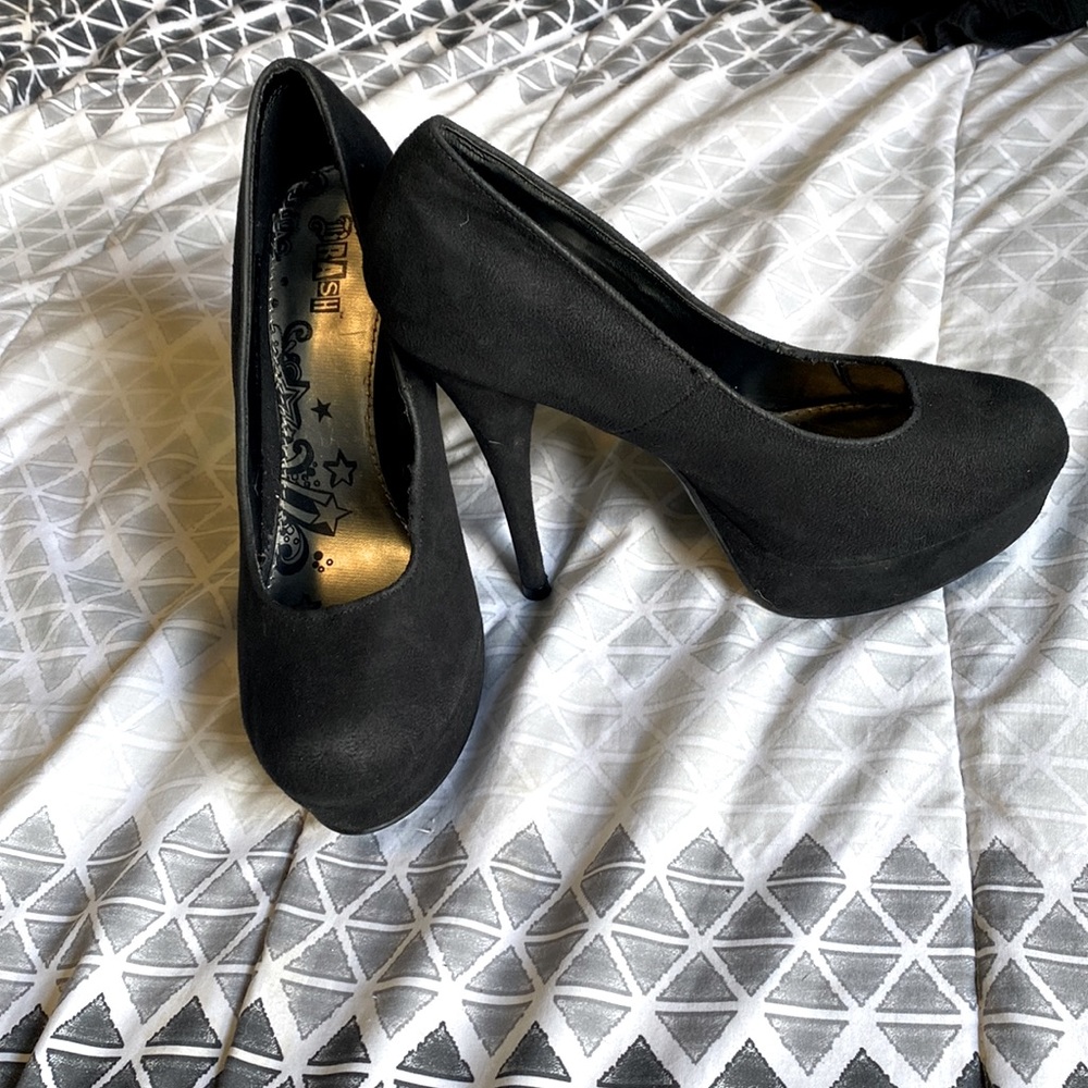 Brash faux suede stilettos